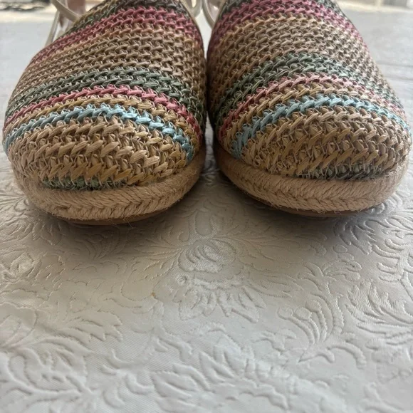 Comfortview Multicolor Braided Clea Espadrille Wedge Sandal, Size 10.5 Wide - Picture 6 of 16
